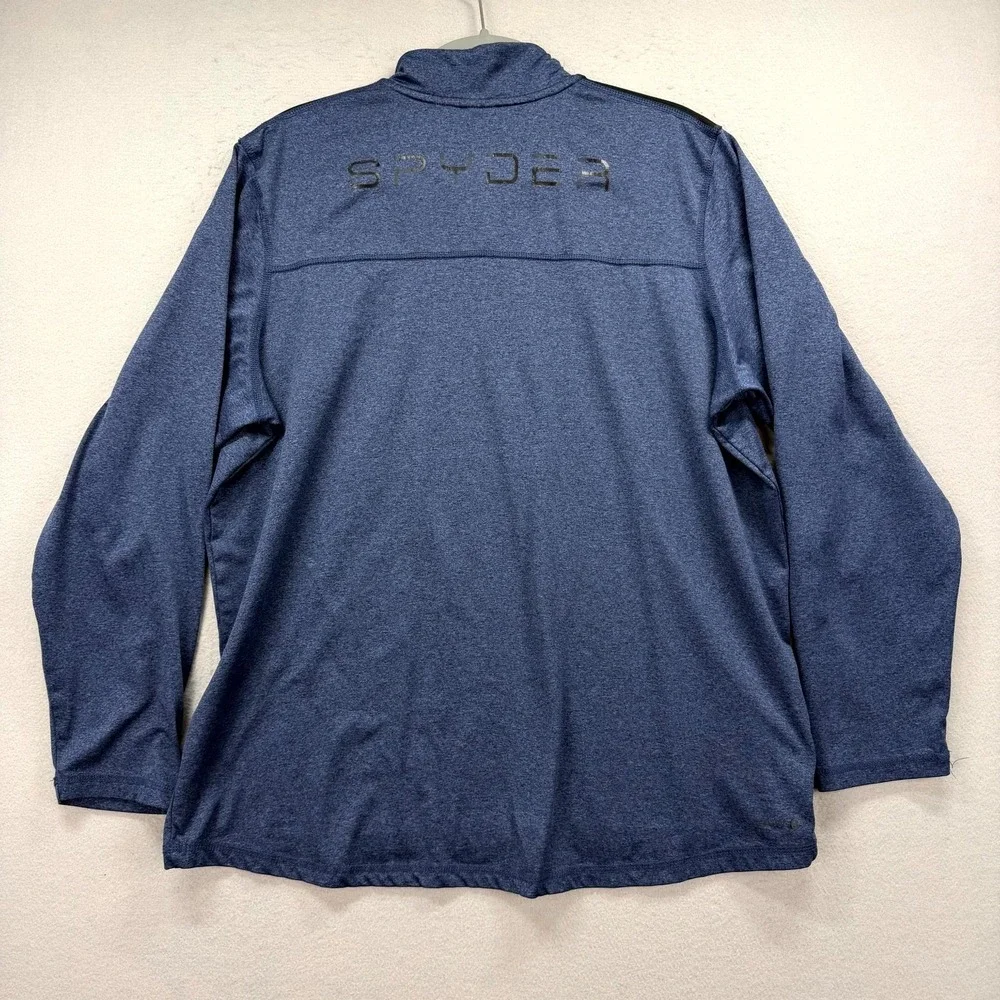 Spyder Active 1/4 Zip Pullover Mens Large Blue‎ Lightweight Performance Active